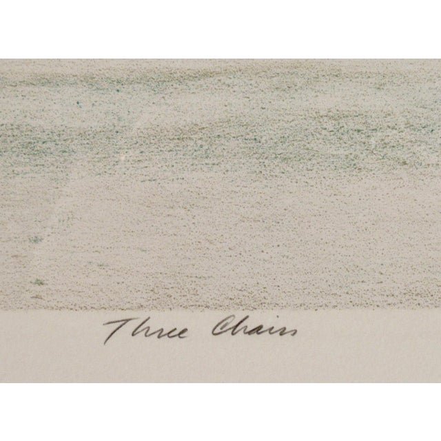 Printmaking Materials Harold Altman Three Chairs 1978 Reproduction Print For Sale - Image 7 of 9