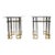Pair Regency Chrome & Glass Side Tables For Sale
