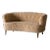 1940s Vintage Danish Curved Loveseat Sofa For Sale