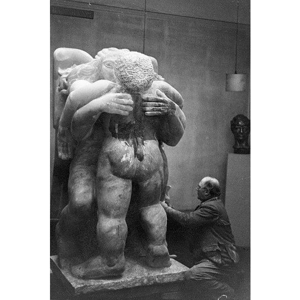 Epstein Sculpture Jacob Epstein's six ton sculpture 'Jacob And The Angel' at Leicester Gallery. Only adults were allowed...