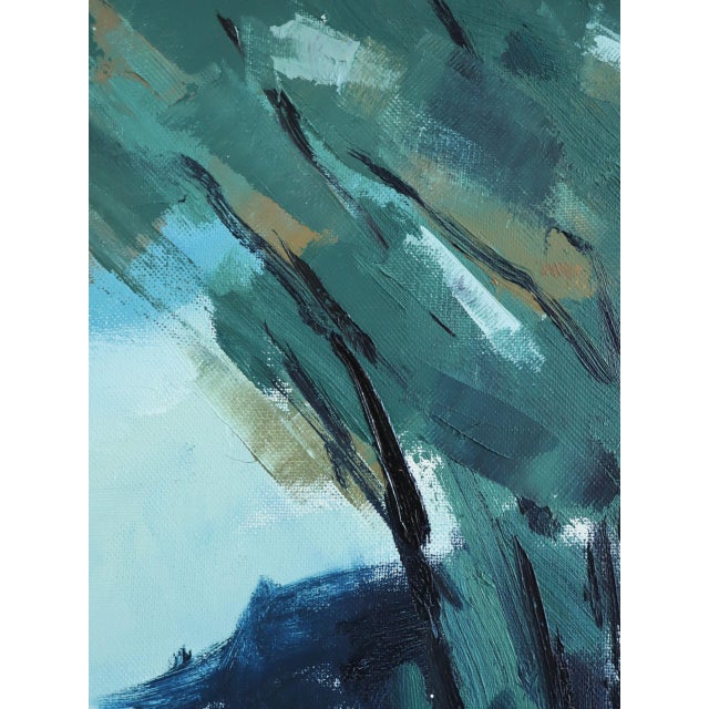 Mid-Century Modern 'The Long Turn Home' Vintage Swedish Expressive Landscape Oil Painting, Framed For Sale - Image 15 of 16