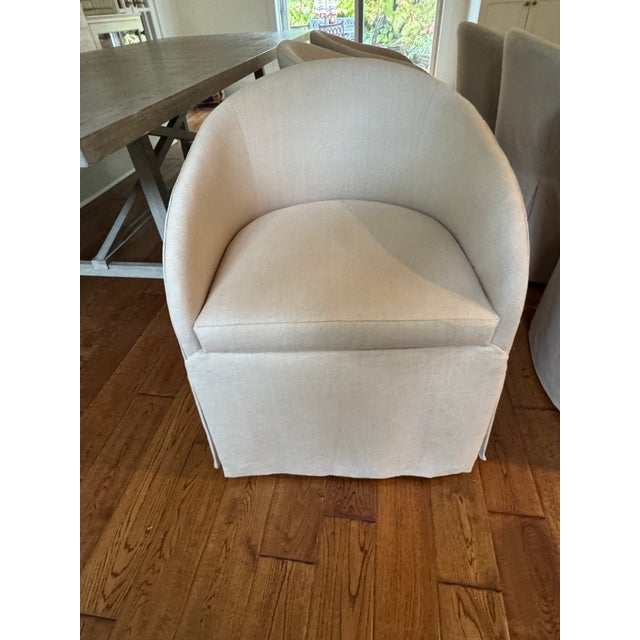 2020s 4 Dining Room Chairs With Casters-2 Sets of 4 Available= 8 Total Available For Sale - Image 5 of 11