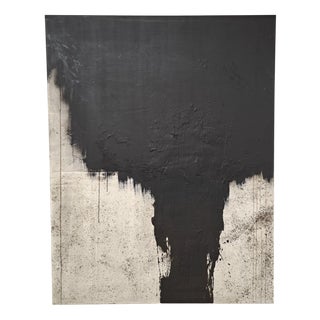 Habib Hasnaoui, Black on Grey, Oil on Canvas For Sale