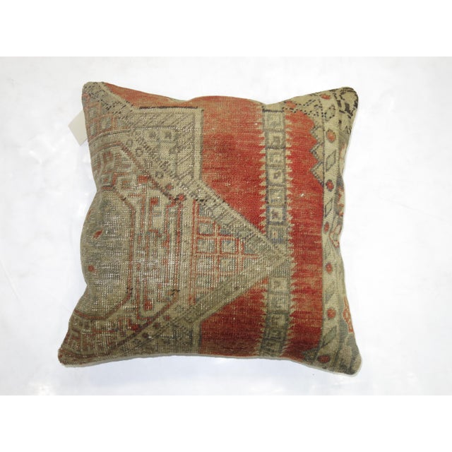 Antique Turkish Sivas Rug Pillow For Sale - Image 4 of 5