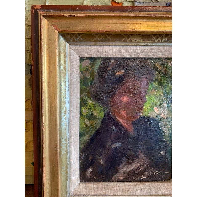 Vintage Bernard Lennon Portrait Painting of His Wife Ruth For Sale - Image 4 of 9