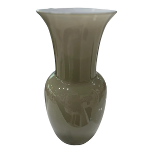 Gray Murano Glass Opalino Vase by Venini