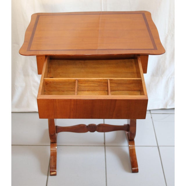 Biedermeier Sewing Table, 1830s For Sale - Image 4 of 10