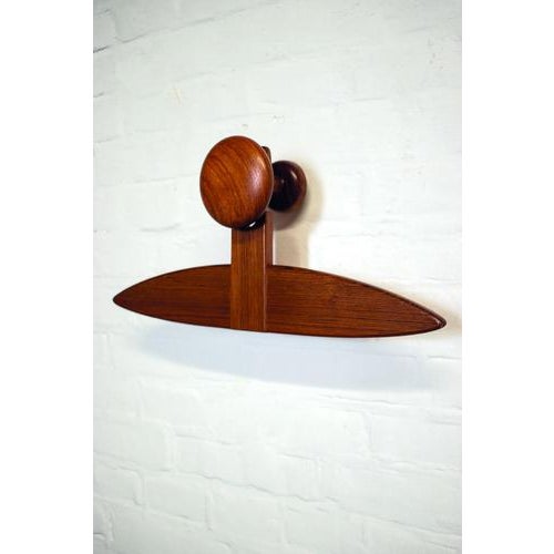 Brown Teak Coat Hangers For Sale - Image 3 of 8