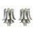 Mazzega-Inspired moked & Lattimo Murano Glass Wall Sconces - a Pair For Sale