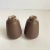 Mid-Century Modern Vintage Japanese Petite Vases Brown & White Drip Glaze 2.5” Tall a Pair For Sale - Image 3 of 9