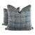 Rogers & Goffigan "Demi Plaid" in Wetland 22" Pillows-A Pair For Sale