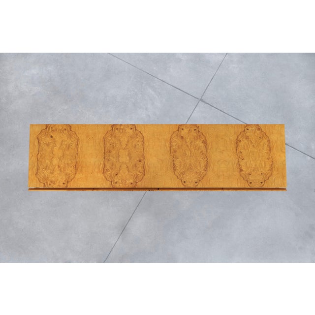 Vintage Burl Wood and Chrome Credenza by Milo Baughman for Thayer Coggin For Sale - Image 11 of 13