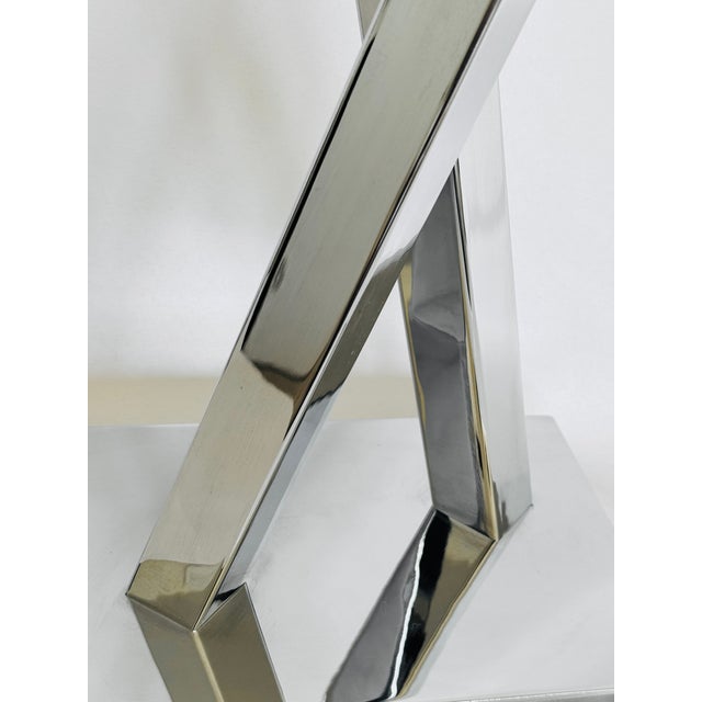 1980’s Frederick Ramond Nickel Plated Lamps - A Pair For Sale - Image 9 of 14