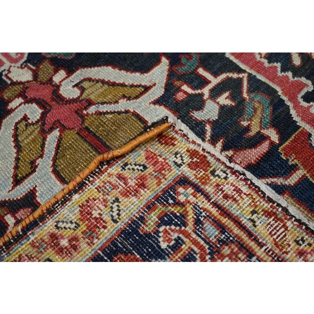 Traditional Antique Serapi Rug 8'7'' x 12'4'' For Sale - Image 3 of 12