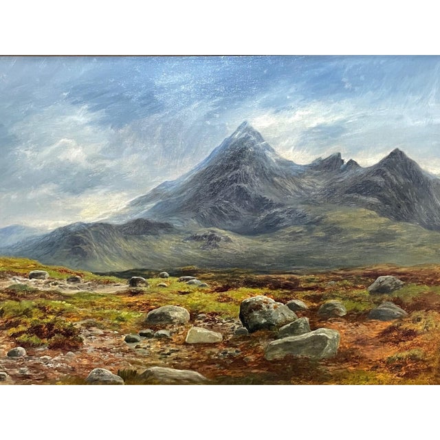 19th Century William Beattie-Brown Scottish Isle of Skye Landscape Oil Painting Sgùrr nan Gillean, Skye – A Victorian...