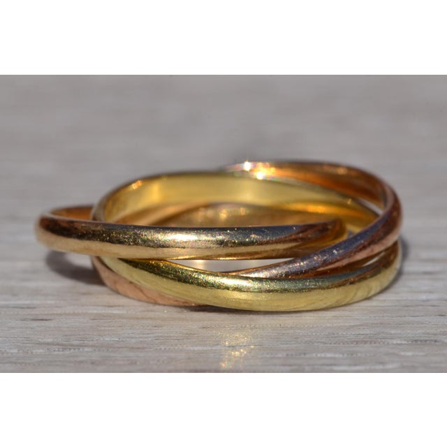 The Langton: Ladies Multi-Tone Trio Band in 14K Gold For Sale - Image 4 of 7