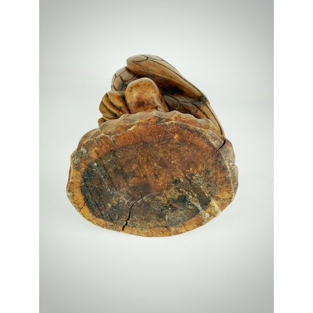 Americana Hand-Carved Wood Eagle Sculpture Folk Art For Sale - Image 10 of 12