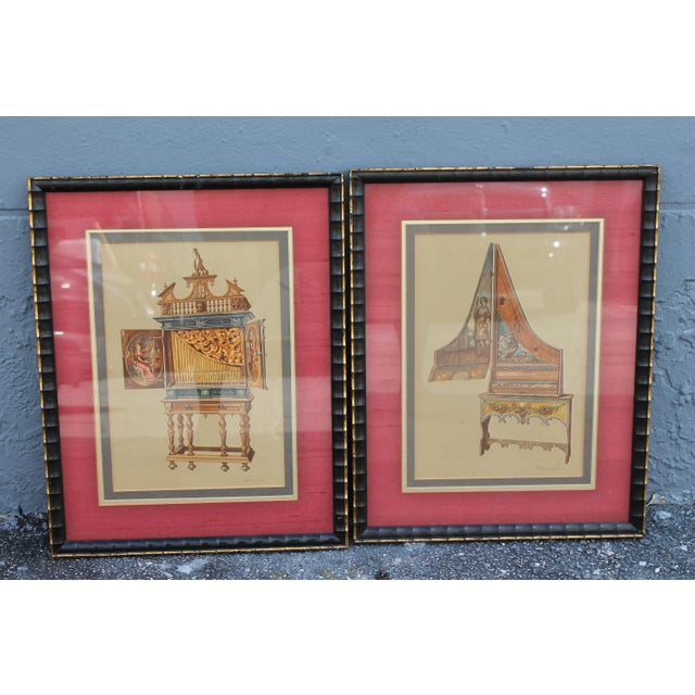 French Antique French Detailed Etchings - A Pair For Sale - Image 3 of 11