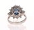 Roshe Jewels Sapphire Ring With Diamonds White Gold Cocktail Ring, 5.20 Carats,, Size 7 For Sale - Image 4 of 9