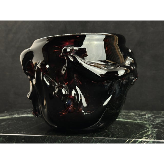 1970s Signed Studio Art Glass Bowl, Robert Naess 1979 #130 For Sale - Image 5 of 8