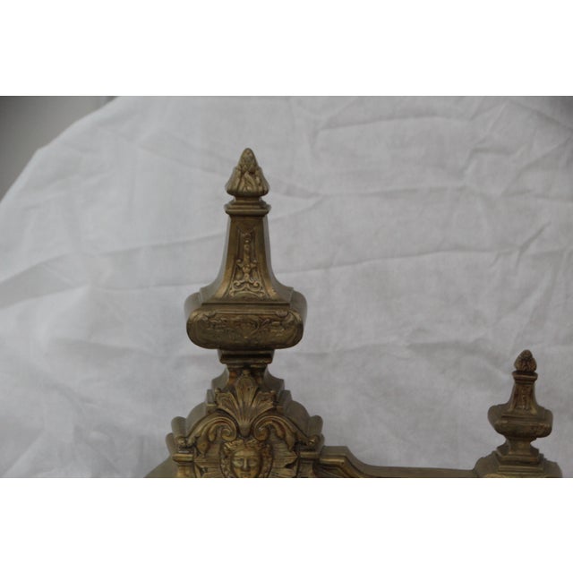 Gold Louis XIV Gilt Firescreen Andirons For Sale - Image 8 of 13