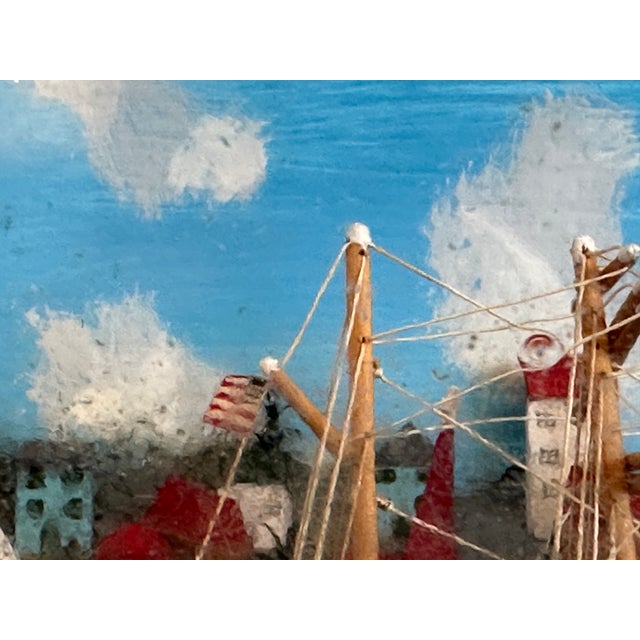 1950s 1950s Folk Art New England Ship in a Bottle For Sale - Image 5 of 8