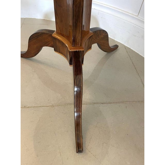 Mid 19th Century Antique Rosewood Inlaid Circular Table, 1860 For Sale - Image 5 of 11