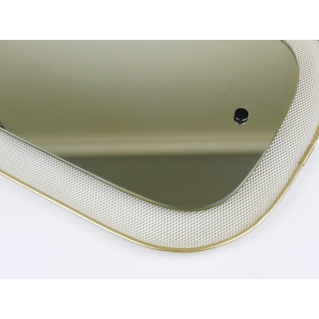 Mid-Century Wall Mirror in Rigitulle Metal & Brass by Vereinigte Werkstätten for Kunst, Germany, 1950s For Sale - Image 18 of 18