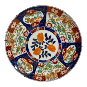 Large Antique Hand-Painted Imari Plate /Charger From Japan - Circa 1900