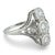1910s Edwardian Old European Cut Three Stone Diamond Navette Ring, Size 7.5 For Sale - Image 4 of 5