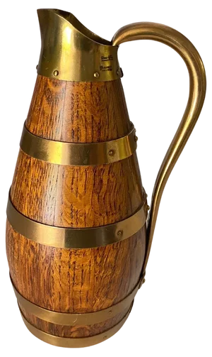 Vintage Oak Jug by Gerard Lafitte, 1930s