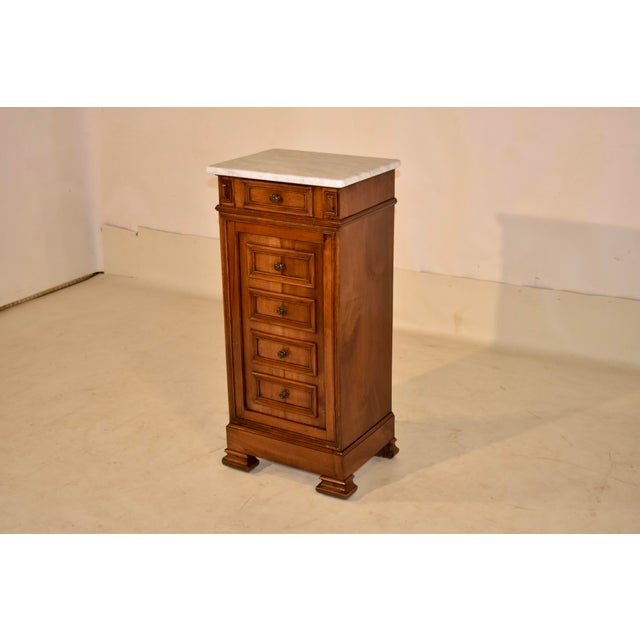 19th Century French Walnut Bedside Cabinet For Sale - Image 4 of 10