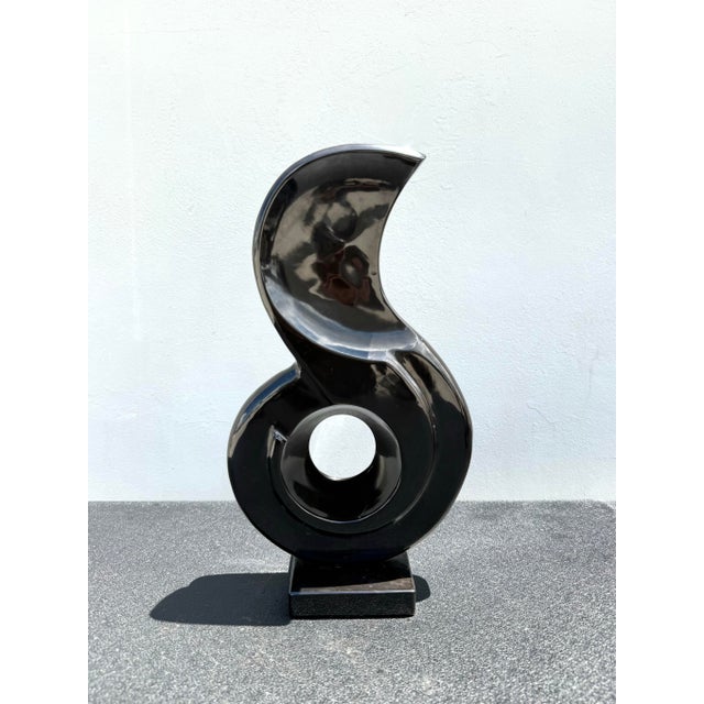 Vintage Abstract Stone Sculpture on Stone Base For Sale - Image 4 of 7