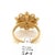 Late 20th Century Kabana Diamond Fire Opal 14k Yellow Gold Flower Ring, Size 7.25 For Sale - Image 5 of 7