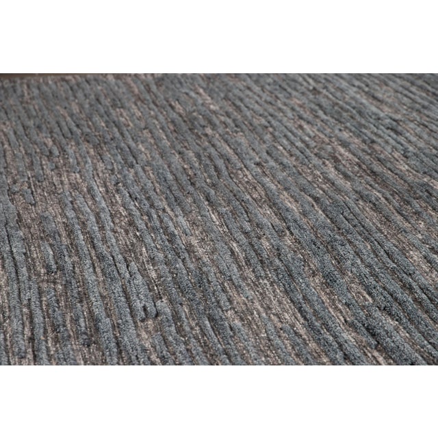 Textile 21st Century Contemporary Textured High Low Wool Rug For Sale - Image 7 of 13