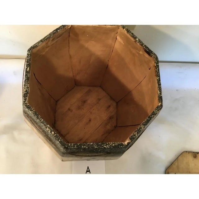 Octagon Vintage Wood Ginger Boxes For Sale - Image 4 of 14