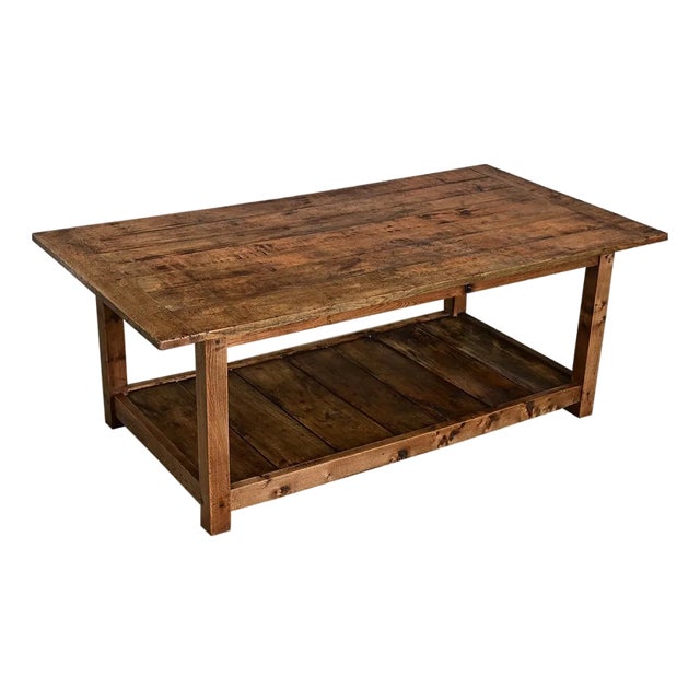 English 19th Century Farmhouse Table at Coffee Table Height For Sale