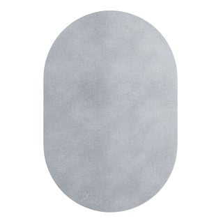 Tapis Oval Steel #19 Rug by TAPIS Studio For Sale