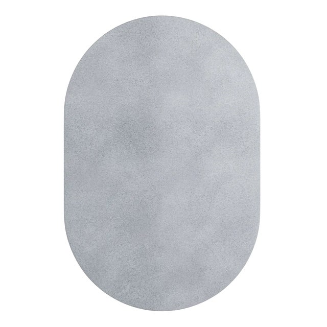Tapis Oval Steel #19 Rug by TAPIS Studio For Sale