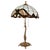 Tiffany Style Table Lamp in Brass and Art Glass, 1950s For Sale - Image 11 of 11