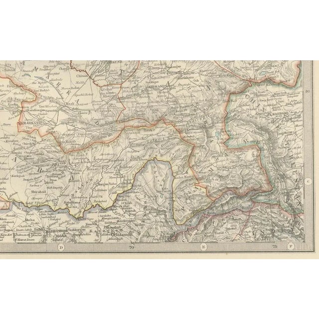 Antique Map of Central Asia, 1903 For Sale - Image 3 of 10