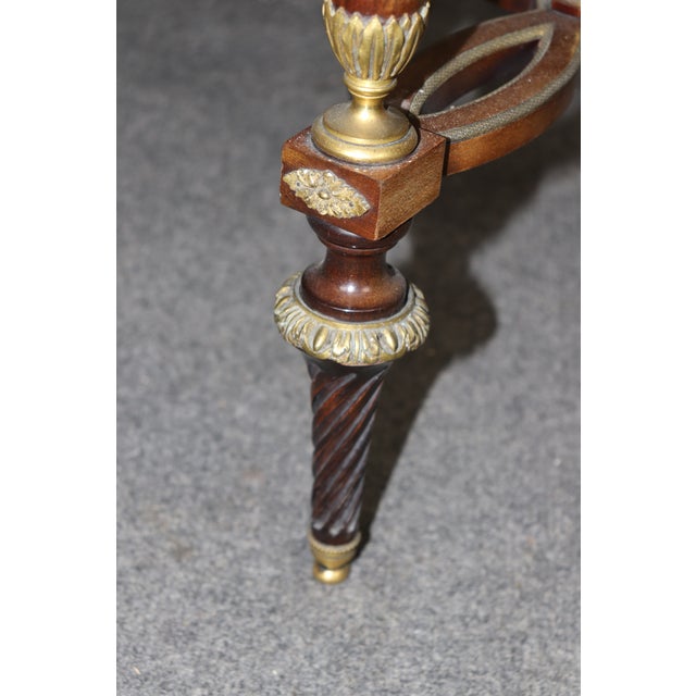 Late 19th Century 19th C French Louis XVI Bronze Ormolu Mounted and Malachite Top End Table For Sale - Image 5 of 15