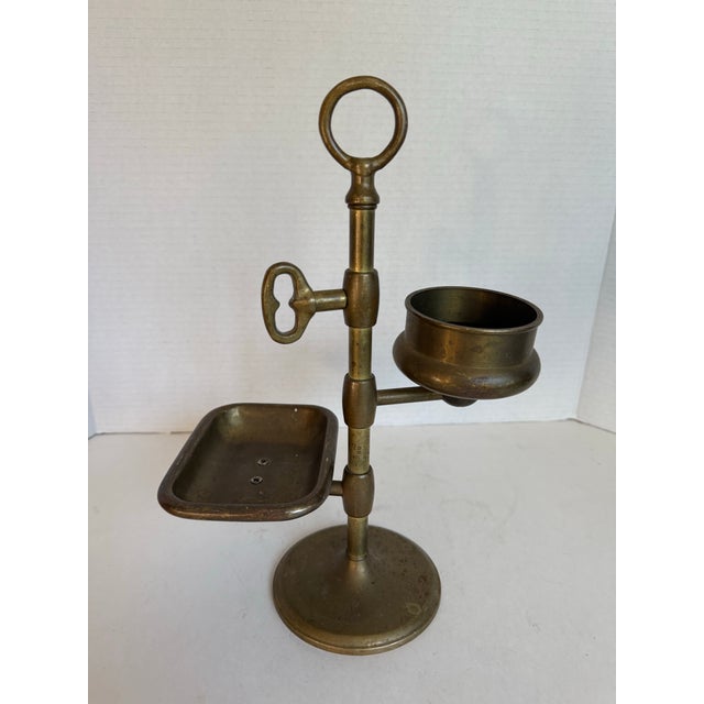 Early 20th Century Solid Brass Gentleman’s Shaving Grooming Stand For Sale - Image 9 of 10