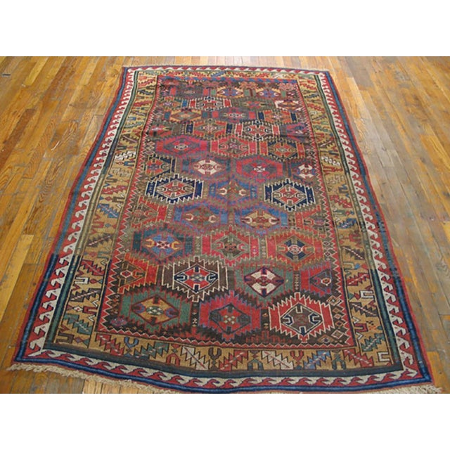 Mid-19th Century N.W. Persian Savojbolagh Carpet ( 4'8" x 7'4" - 142 x 224 ) Antique N.W. Persian Small Scatter Size Wool...