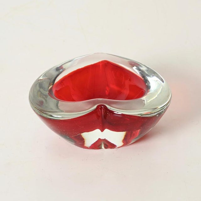 1960s Sommerso Murano Glass Heart and Spade Ashtrays by Flavio Poli, Italy, 1960s, Set of 2 For Sale - Image 5 of 13