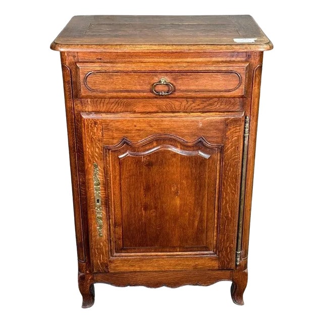 Late 19th Century French Oak Pedestal Cabinet For Sale