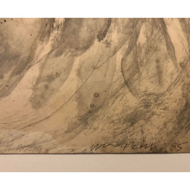 William Douglas McGee (1925-1999) "Purple Heart" Memory of Bogel, World War II Anzio, 1985 Oil and watercolor on paper...