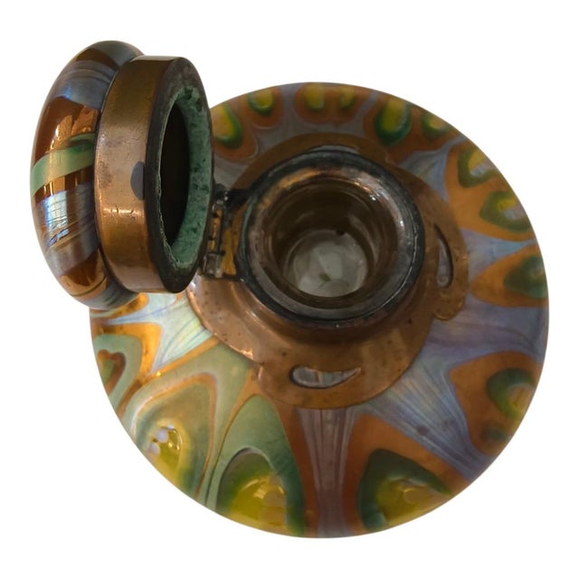 Antique Widow Inkwell from Loetz, 1900 For Sale - Image 4 of 7