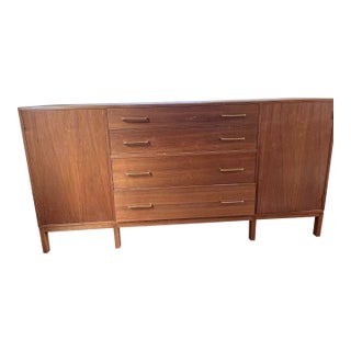 1950s Original Dunbar Solid Wood Credenza For Sale