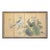 Circa 1970s Chinoiserie Style Painted Silk Screen "Peacock and Magnolia" For Sale